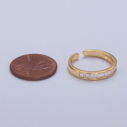 Minimalist Baguette Ring Classic Pave Ring O-2176