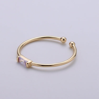 Minimalist Birthstone Ring • Cz Ring in Gold • Dainty Birthstone Ring • Stacking Ring • Valentine Gifts for Mom Wife Friend  R-216 R-218 R-219 R-220