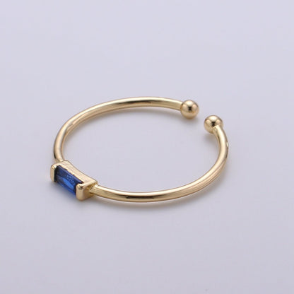 Minimalist Birthstone Ring • Cz Ring in Gold • Dainty Birthstone Ring • Stacking Ring • Valentine Gifts for Mom Wife Friend  R-216 R-218 R-219 R-220
