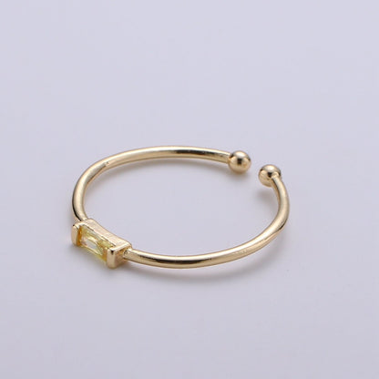 Minimalist Birthstone Ring • Cz Ring in Gold • Dainty Birthstone Ring • Stacking Ring • Valentine Gifts for Mom Wife Friend  R-216 R-218 R-219 R-220