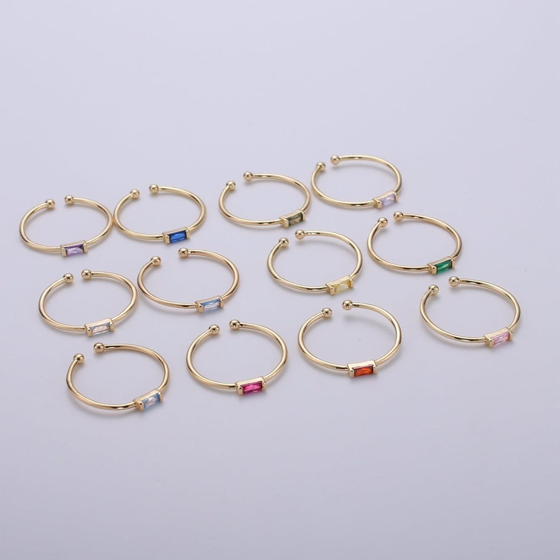 Minimalist Birthstone Ring • Cz Ring in Gold • Dainty Birthstone Ring • Stacking Ring • Valentine Gifts for Mom Wife Friend  R-216 R-218 R-219 R-220