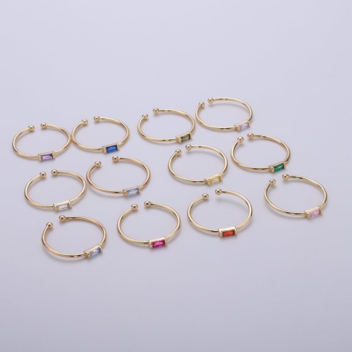 Minimalist Birthstone Ring • Cz Ring in Gold • Dainty Birthstone Ring • Stacking Ring • Valentine Gifts for Mom Wife Friend  R-216 R-218 R-219 R-220