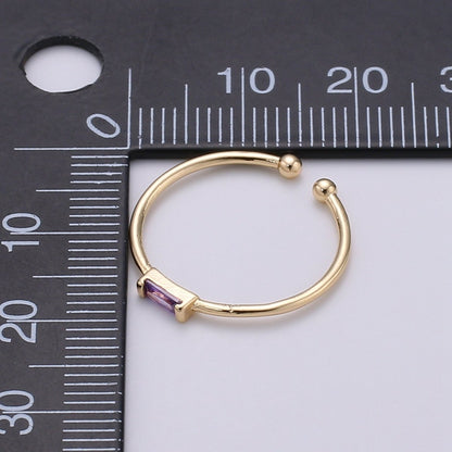 Minimalist Birthstone Ring • Cz Ring in Gold • Dainty Birthstone Ring • Stacking Ring • Valentine Gifts for Mom Wife Friend  R-216 R-218 R-219 R-220