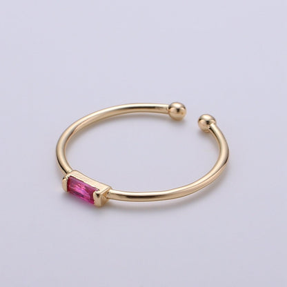 Minimalist Birthstone Ring • Cz Ring in Gold • Dainty Birthstone Ring • Stacking Ring • Valentine Gifts for Mom Wife Friend  R-216 R-218 R-219 R-220