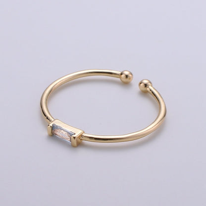 Minimalist Birthstone Ring • Cz Ring in Gold • Dainty Birthstone Ring • Stacking Ring • Valentine Gifts for Mom Wife Friend  R-216 R-218 R-219 R-220