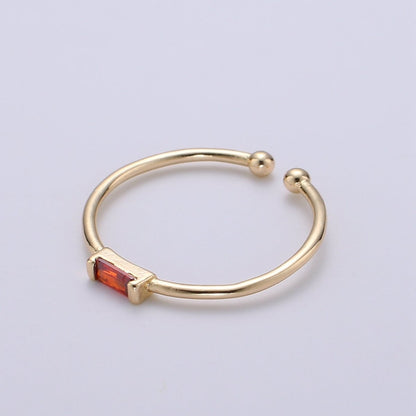 Minimalist Birthstone Ring • Cz Ring in Gold • Dainty Birthstone Ring • Stacking Ring • Valentine Gifts for Mom Wife Friend  R-216 R-218 R-219 R-220