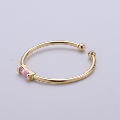 Minimalist Birthstone Ring • Cz Ring in Gold • Dainty Birthstone Ring • Stacking Ring • Valentine Gifts for Mom Wife Friend  R-216 R-218 R-219 R-220