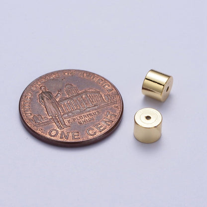 Minimalist Cylinder Earrings Backings Jewelry Supply (12 Pieces) Set in Gold &amp; Silver | K-074 K-076