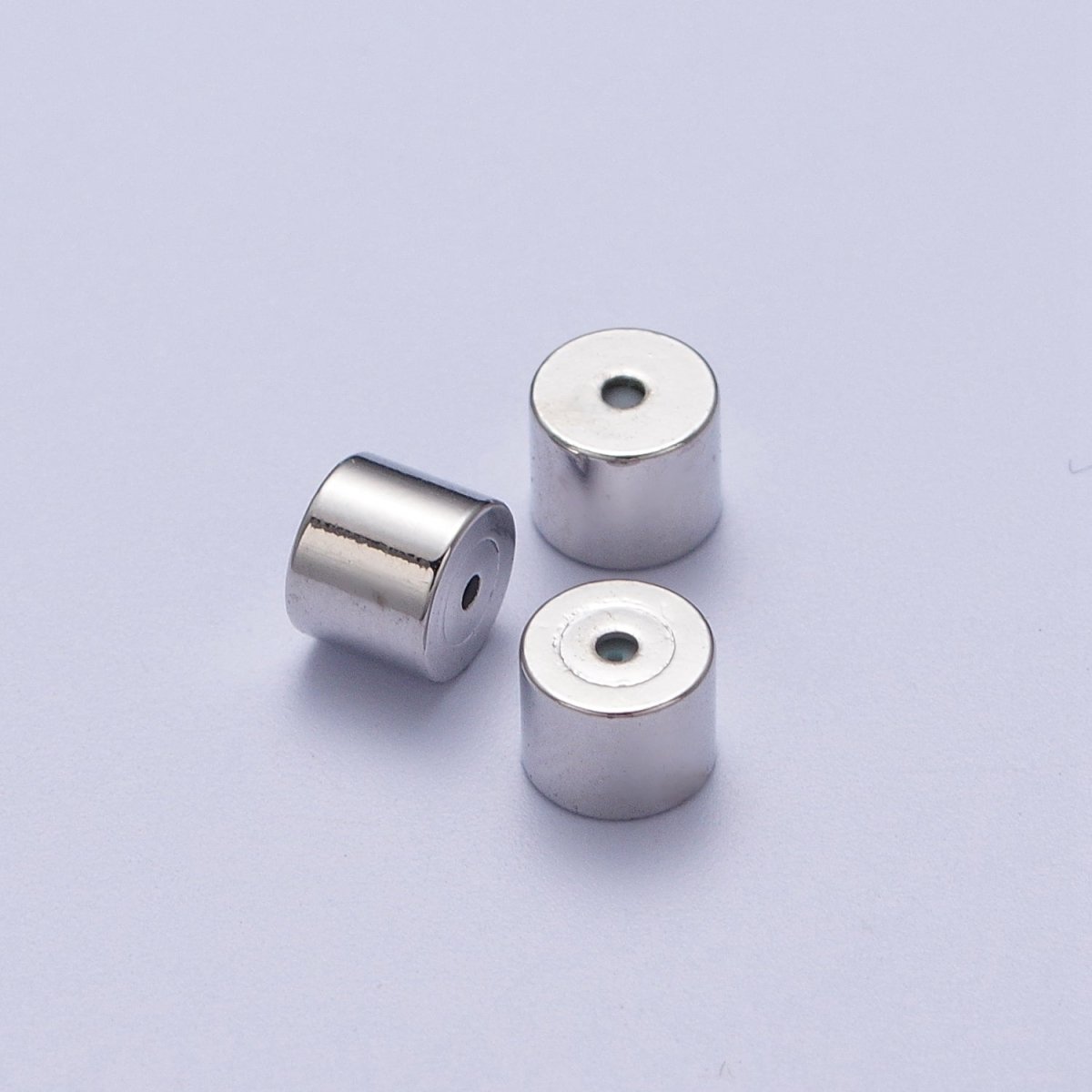 Minimalist Cylinder Earrings Backings Jewelry Supply (12 Pieces) Set in Gold &amp; Silver | K-074 K-076