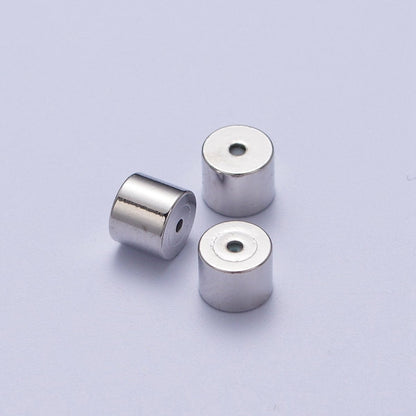 Minimalist Cylinder Earrings Backings Jewelry Supply (12 Pieces) Set in Gold &amp; Silver | K-074 K-076