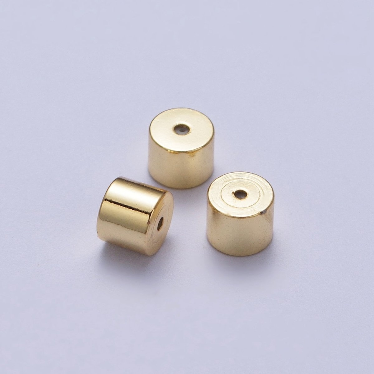 Minimalist Cylinder Earrings Backings Jewelry Supply (12 Pieces) Set in Gold &amp; Silver | K-074 K-076