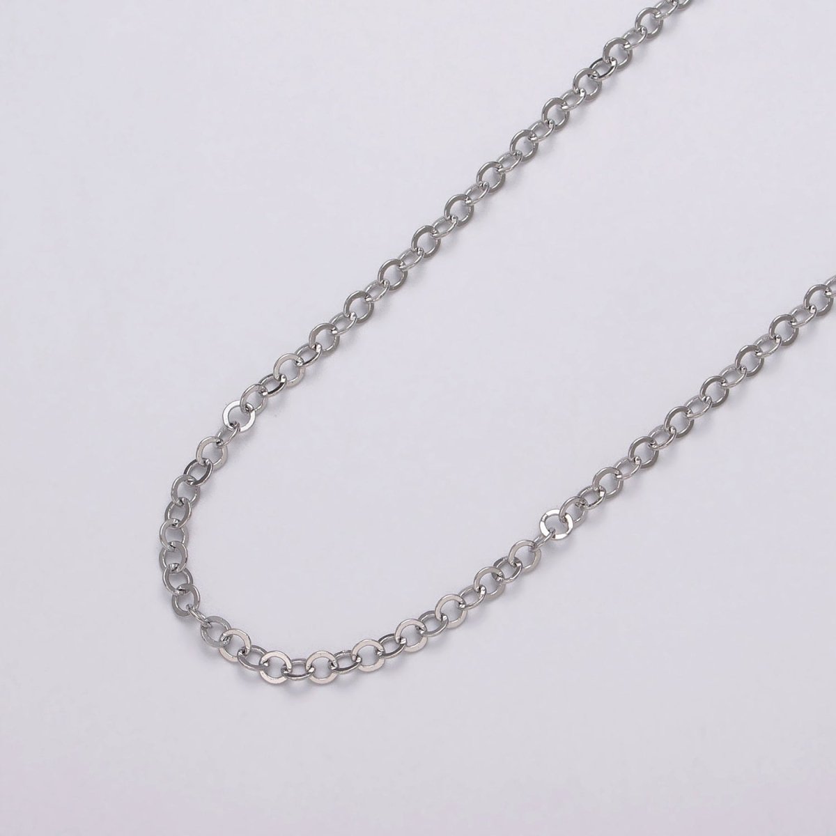 Minimalist Dainty 24K Gold Filled 3mm Round Rolo Unfinished Chain by Yard in Gold &amp; Silver | ROLL-1046, ROLL-1087 Clearance Pricing