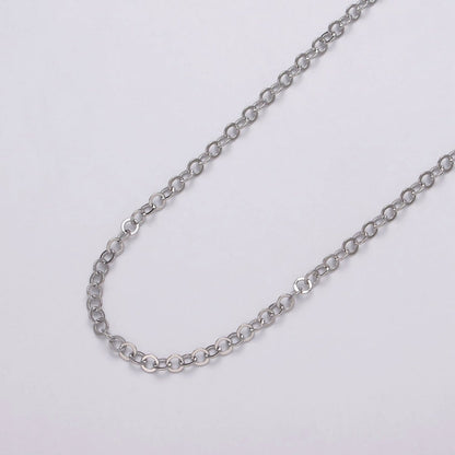 Minimalist Dainty 24K Gold Filled 3mm Round Rolo Unfinished Chain by Yard in Gold &amp; Silver | ROLL-1046, ROLL-1087 Clearance Pricing