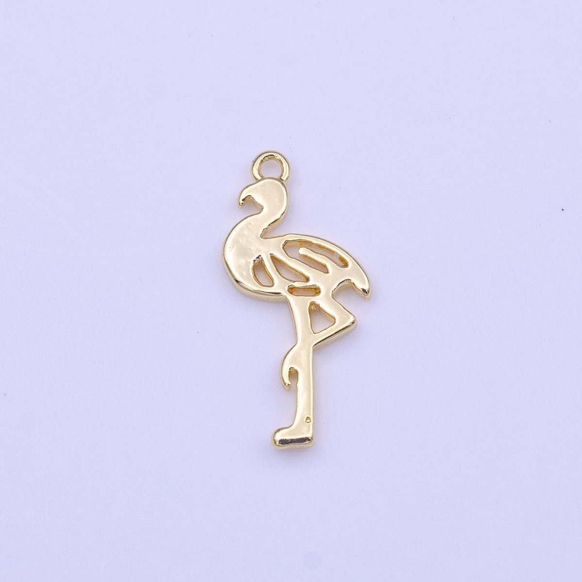 Minimalist Flamingo Bird Charm in Gold &amp; Silver | C-505 C-516
