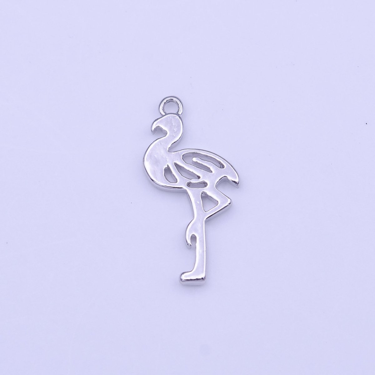 Minimalist Flamingo Bird Charm in Gold &amp; Silver | C-505 C-516