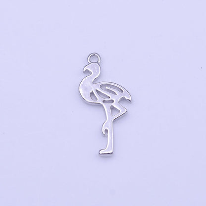Minimalist Flamingo Bird Charm in Gold &amp; Silver | C-505 C-516