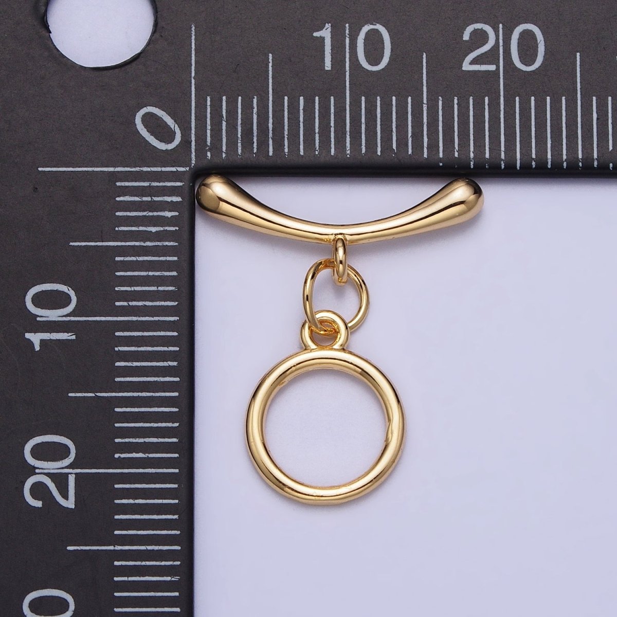 Minimalist Gold Round Curved Bar Toggle Clasps Jewelry Closure Supply | Z-068