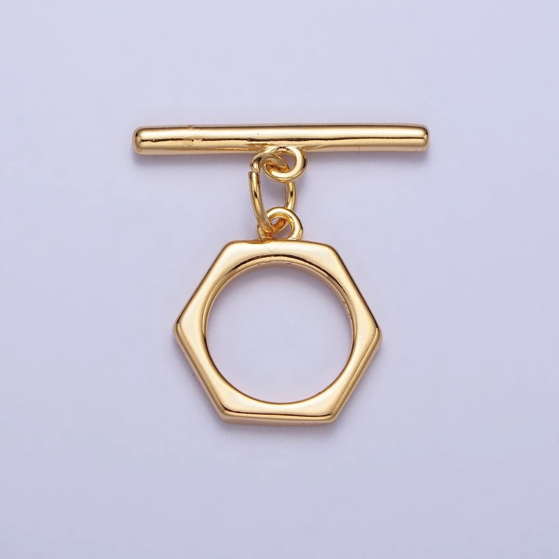 Minimalist Hexagonal Toggle Clasps Jewelry Closure Supply in Gold &amp; Silver | Z-103 Z-104