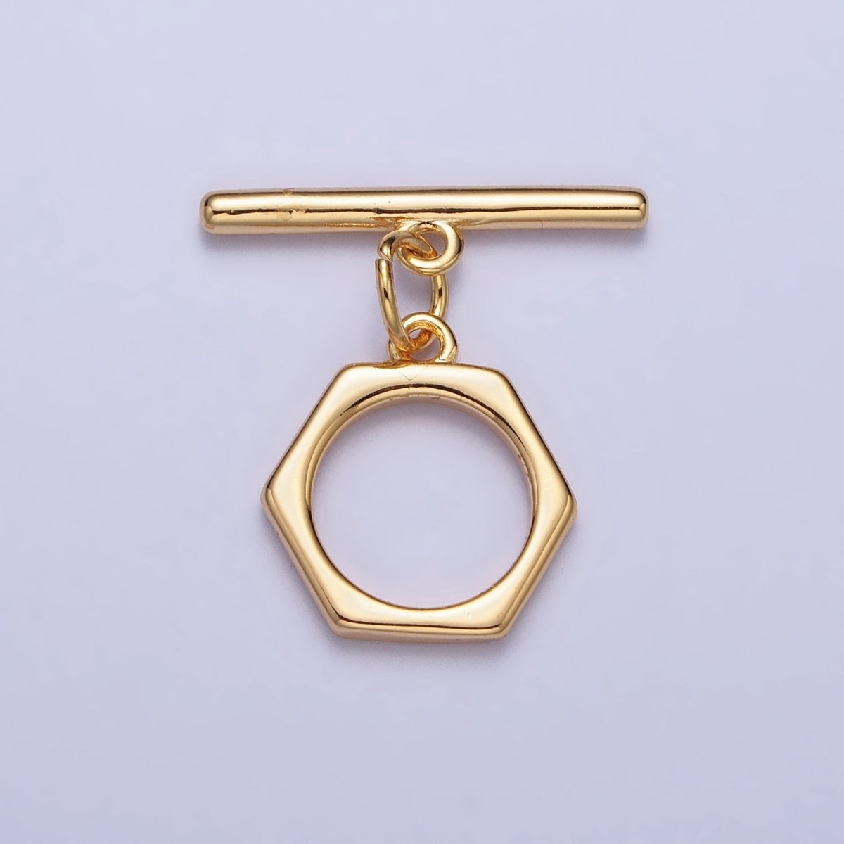 Minimalist Hexagonal Toggle Clasps Jewelry Closure Supply in Gold &amp; Silver | Z-103 Z-104