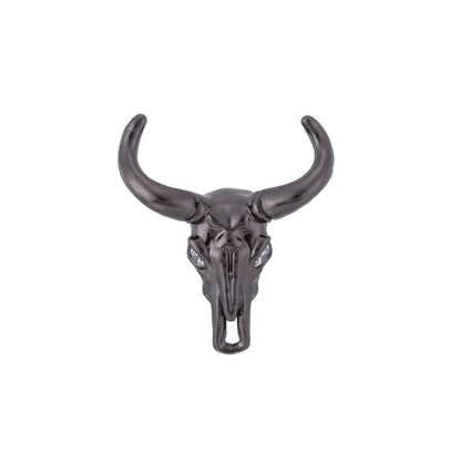 Minimalist Longhorn Bull Ox Head Texas Spacer Bead | B-060