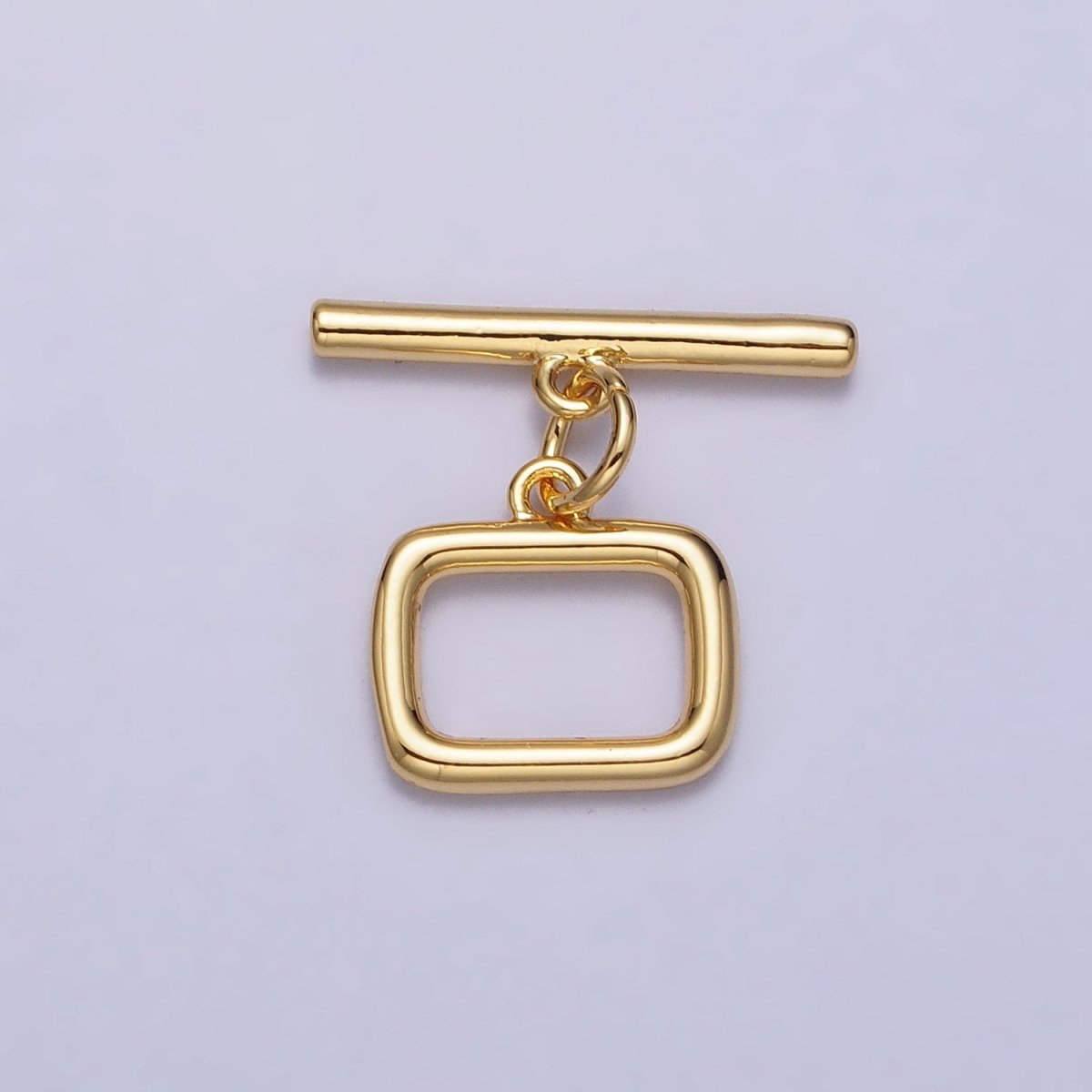 Minimalist Rectangular Toggle Clasps Jewelry Closure Supply in Gold &amp; Silver | Z-078 Z-079