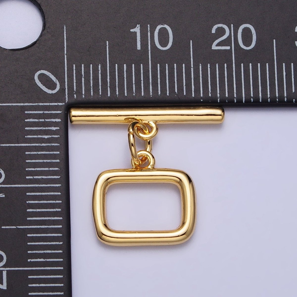 Minimalist Rectangular Toggle Clasps Jewelry Closure Supply in Gold &amp; Silver | Z-078 Z-079