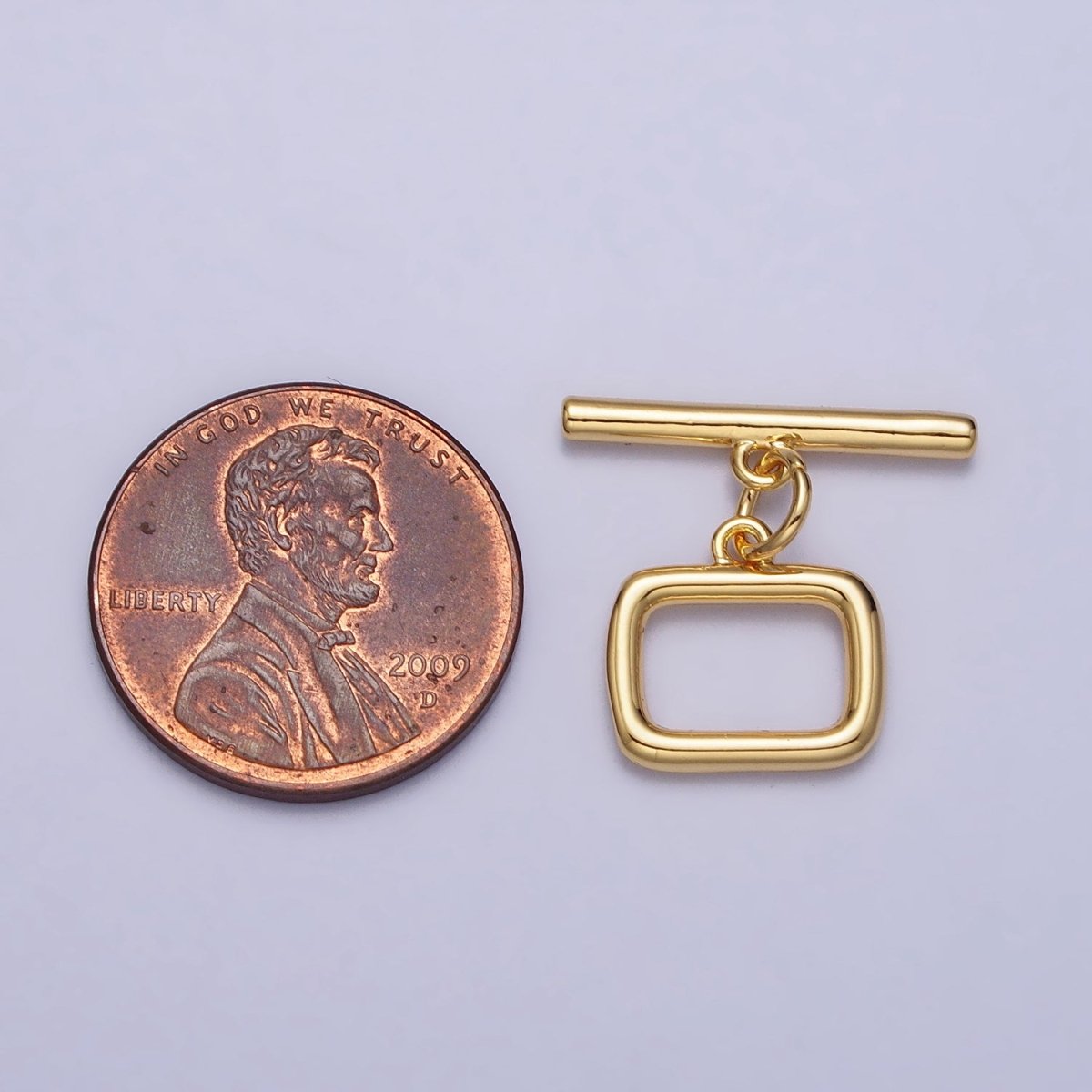 Minimalist Rectangular Toggle Clasps Jewelry Closure Supply in Gold &amp; Silver | Z-078 Z-079