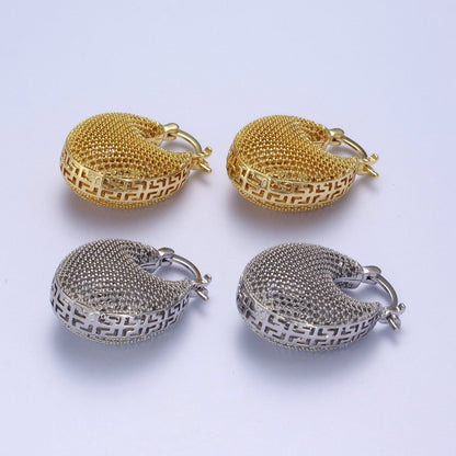 Minimalist Riveted Wire Rings Dome Latch Earrings in Gold &amp; Silver | AD-181 AD-182