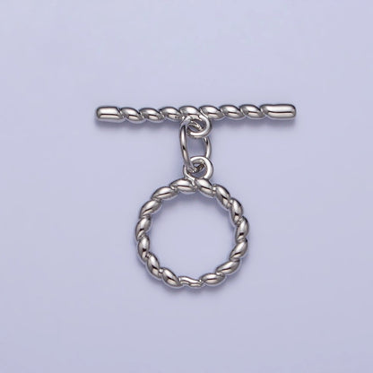 Minimalist Twisted Mini Croissant Toggle Clasps Jewelry Closure Supply in Gold &amp; Silver | Z-101 Z-102