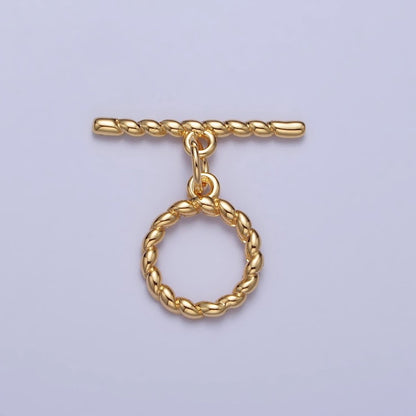 Minimalist Twisted Mini Croissant Toggle Clasps Jewelry Closure Supply in Gold &amp; Silver | Z-101 Z-102