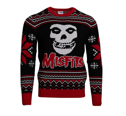Misfits Punk Rock Crimson Ghost Skull Unisex Logo Ugly Christmas Sweater