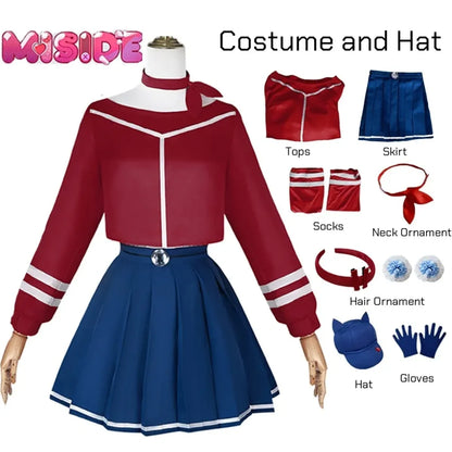 Mita Mira Cosplay School Uniform – MiSide Yandere JK Set for Girls &amp; Women