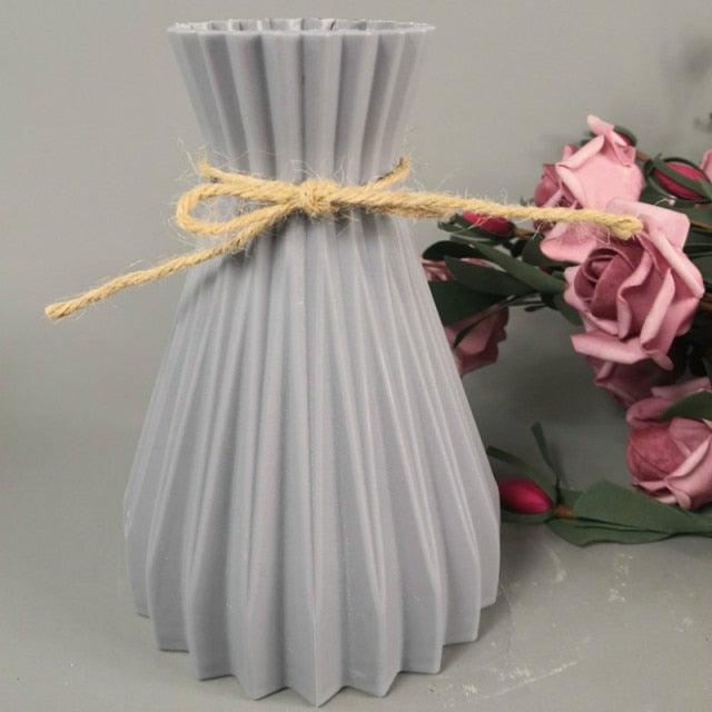 Modern Artifical Floral Plastic Vase Imitation Ceramic Flower Pot For Home Decor Living Room Centerpieces And Events Ornamnet