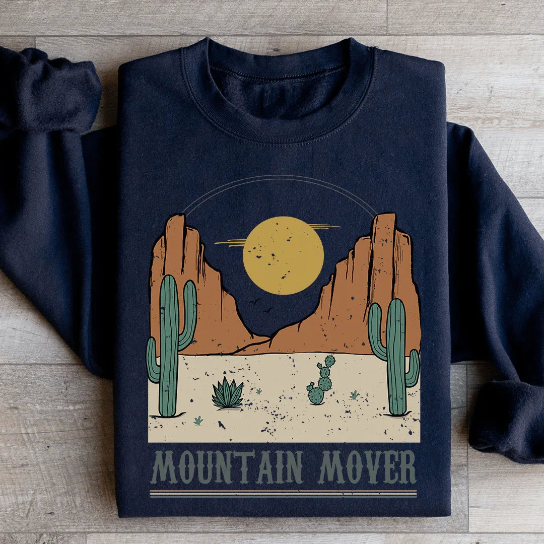 Western Desert Graphic Fleece Pullover – \"Mountain Mover\"