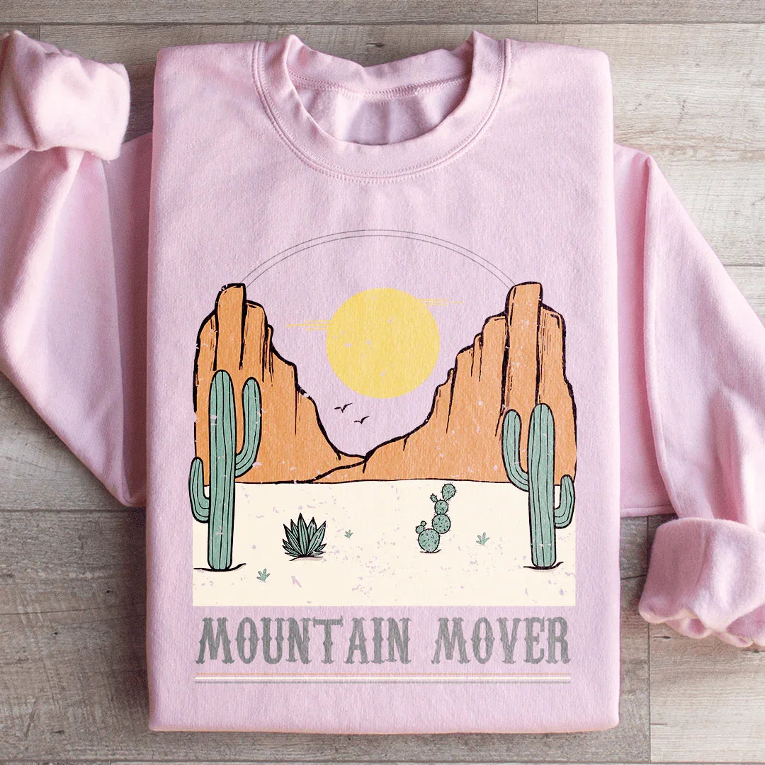 Western Desert Graphic Fleece Pullover – \"Mountain Mover\"