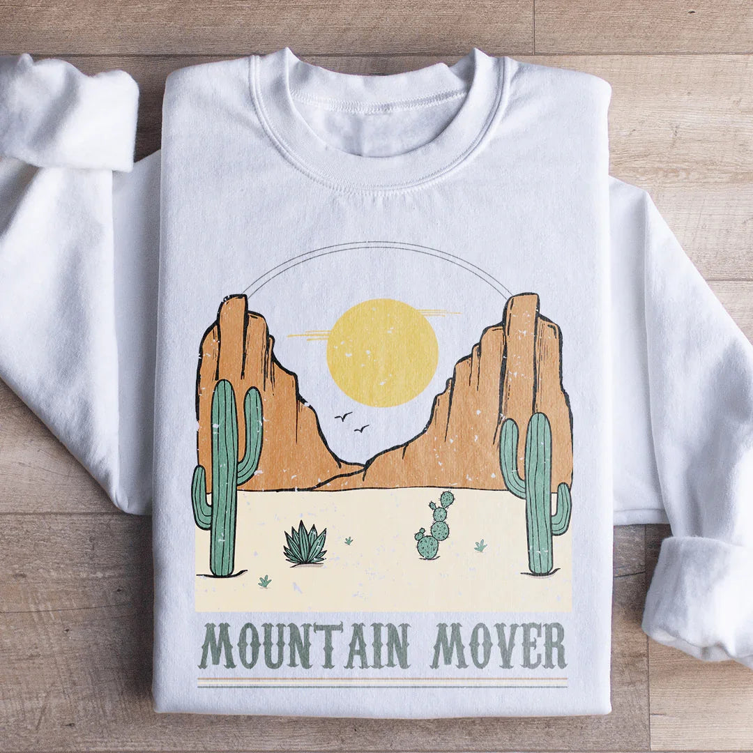 Western Desert Graphic Fleece Pullover – \"Mountain Mover\"