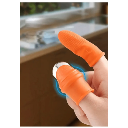 Multi-Functional 1 Set Silicone Finger Protector With Blade For Fruits Vegetable Thumb Knife Finger Guard Kitchen Accessories