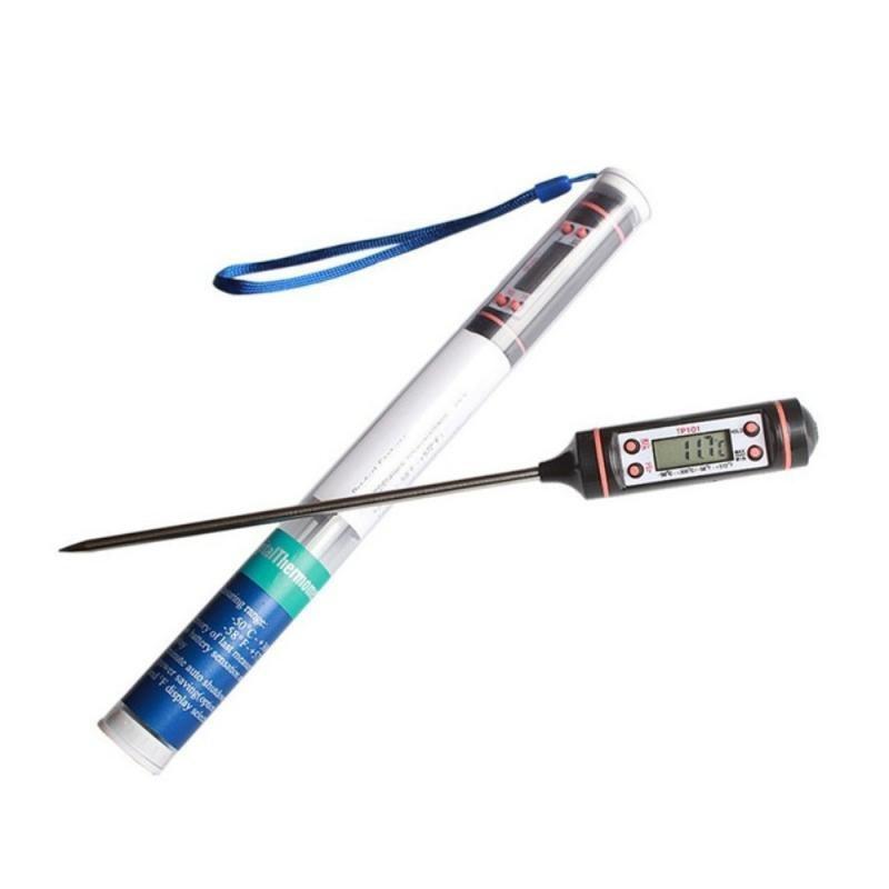 Multifunctional Digital Thermometer For BBQ Food Meat Cake Candy Bake Grill Ultra Fast Kitchen Thermometer with Hold &amp; Calibration Digital Food Thermometer for BBQ Baking Candy Milk Temperature Cooking Thermometer Oven Kitchen Tools