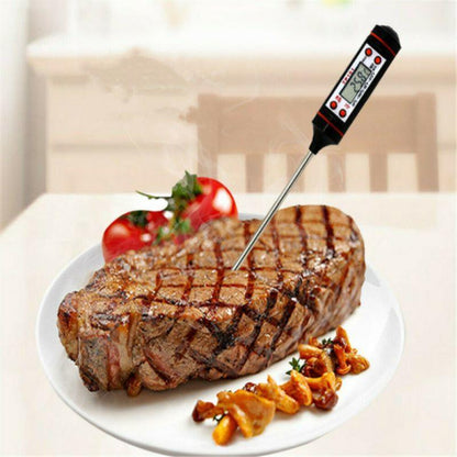 Multifunctional Digital Thermometer For BBQ Food Meat Cake Candy Bake Grill Ultra Fast Kitchen Thermometer with Hold &amp; Calibration Digital Food Thermometer for BBQ Baking Candy Milk Temperature Cooking Thermometer Oven Kitchen Tools