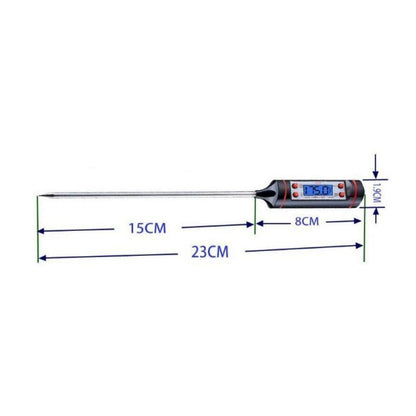 Multifunctional Digital Thermometer For BBQ Food Meat Cake Candy Bake Grill Ultra Fast Kitchen Thermometer with Hold &amp; Calibration Digital Food Thermometer for BBQ Baking Candy Milk Temperature Cooking Thermometer Oven Kitchen Tools