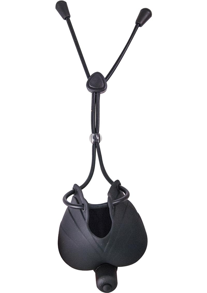 My Cock Ring Vibrating Scrotum Pouch And Cinch Silicone Cock