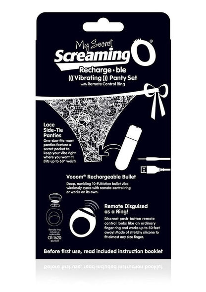 Screaming My Secret USB Rechargeable Panty Vibe Set