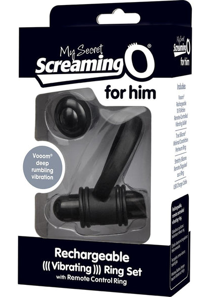 My Secret Screaming O for Him Rechargeable Vibrating Ring Set