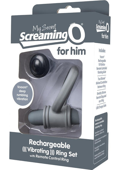 My Secret Screaming O for Him Rechargeable Vibrating Ring Set