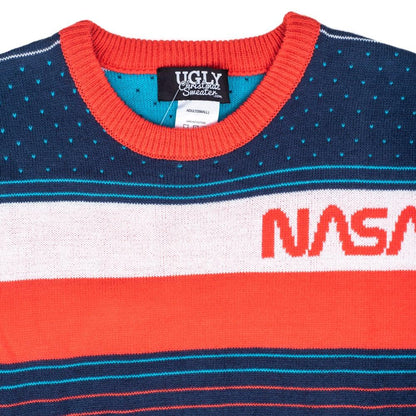 NASA Space Adventure 1980s Style Adult Unisex Ugly Christmas Sweater