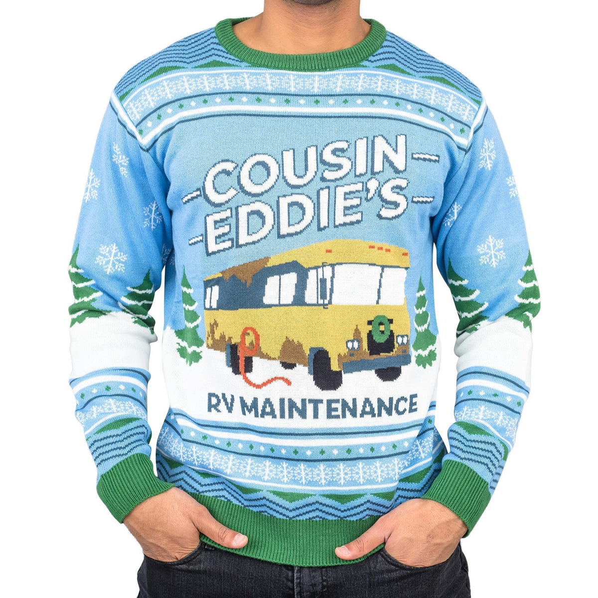 National Lampoon Christmas Vacation Blue Eddies Ugly Christmas Sweater