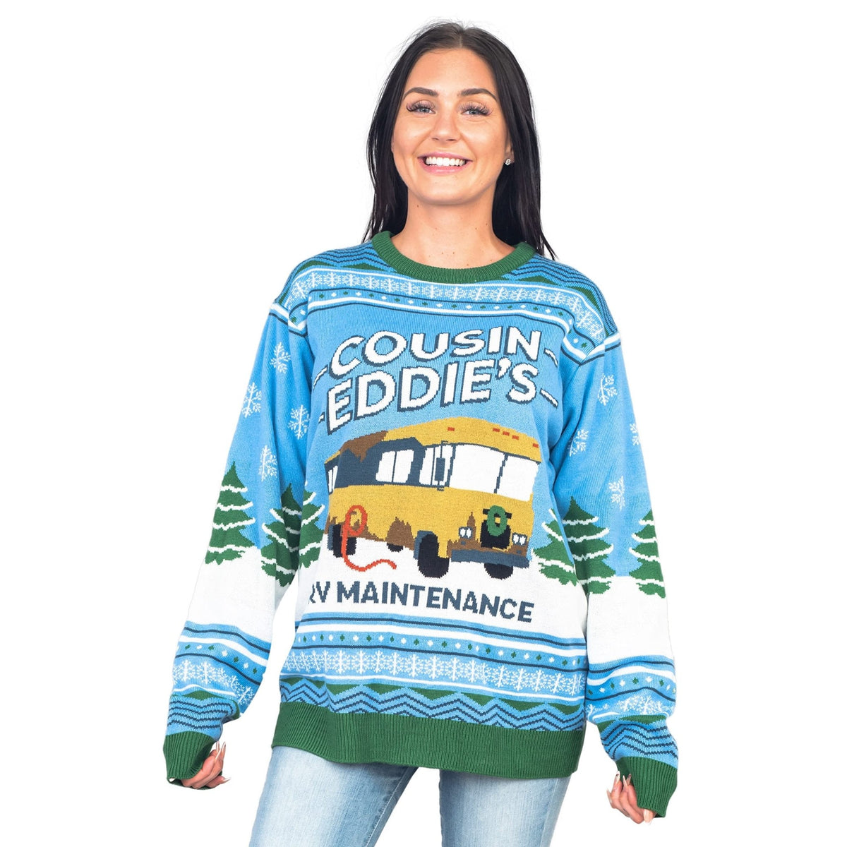 National Lampoon Christmas Vacation Blue Eddies Ugly Christmas Sweater