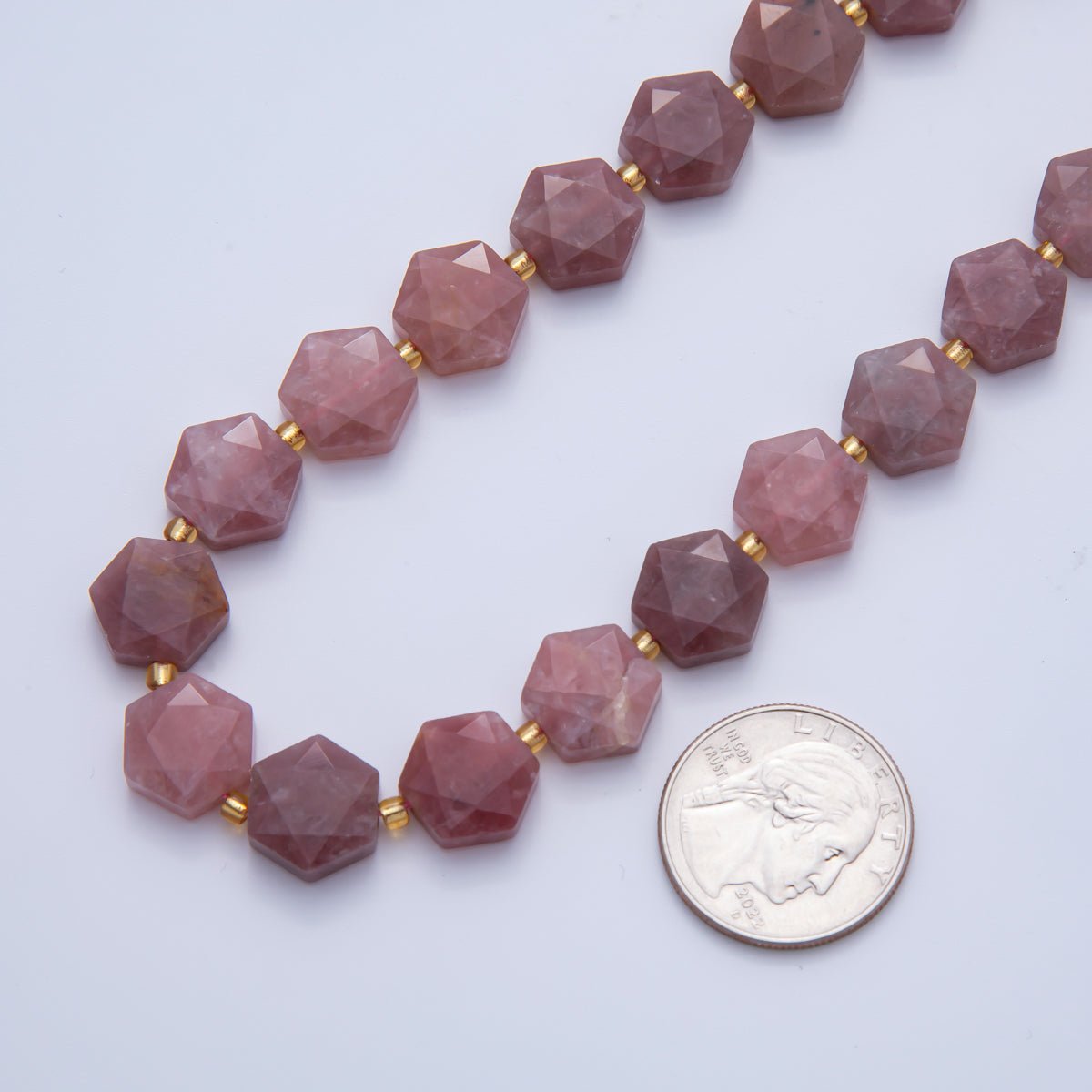 Natural Gemstone 12mm x 14mm Multifaceted Hexagonal Bead Strand Finding | WA-A3612 - WA-A3617