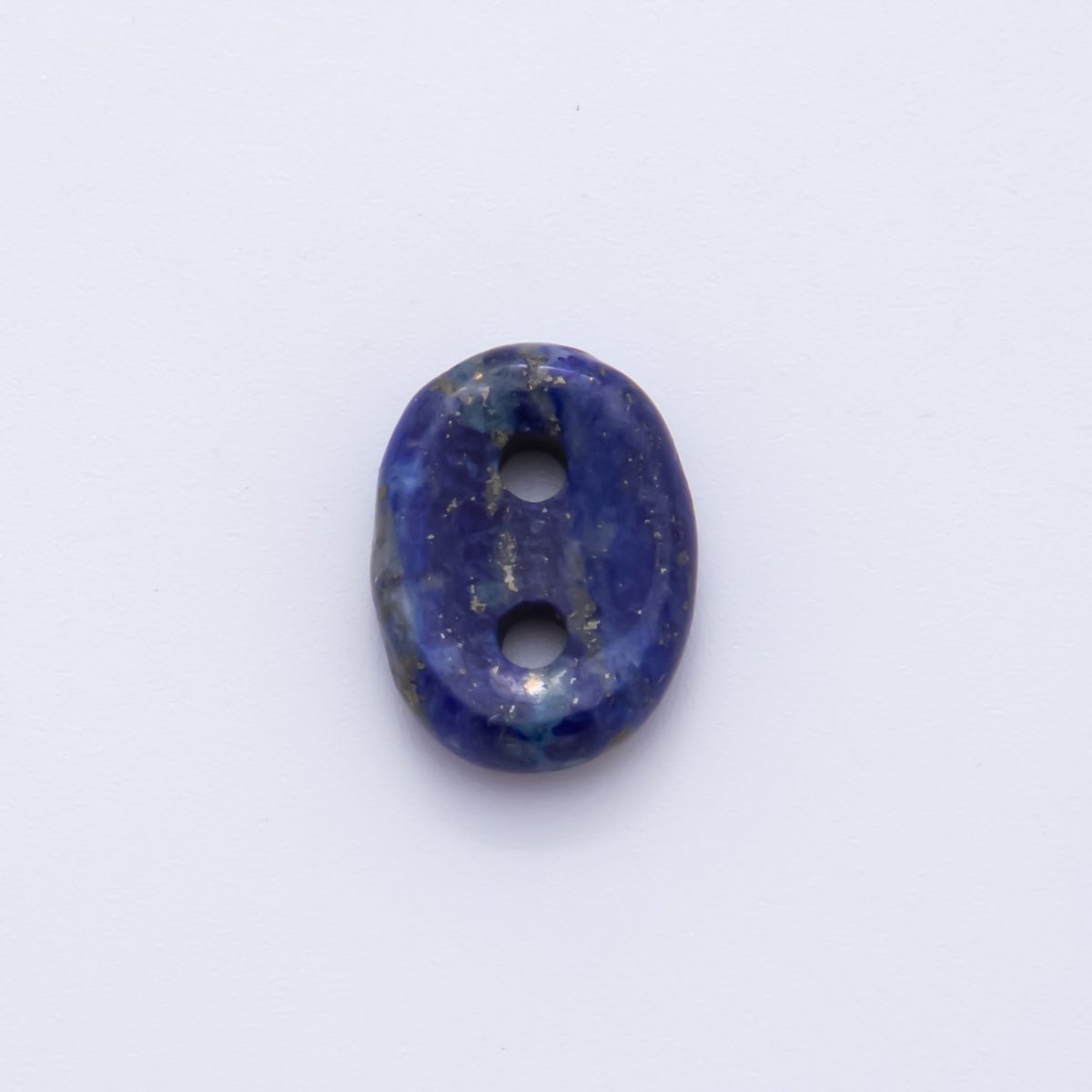 Natural Gemstone 2 Holes Button Spacer Beads | ZA1230 - ZA1233