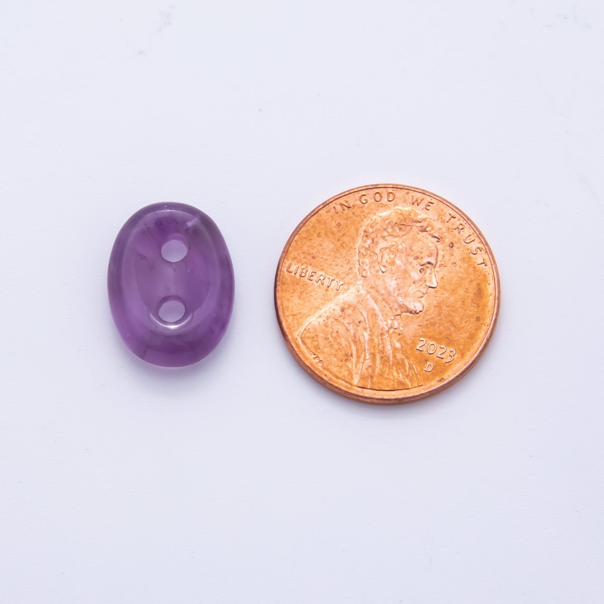 Natural Gemstone 2 Holes Button Spacer Beads | ZA1230 - ZA1233